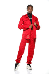 RED OVER SHIRT TRACKSUIT