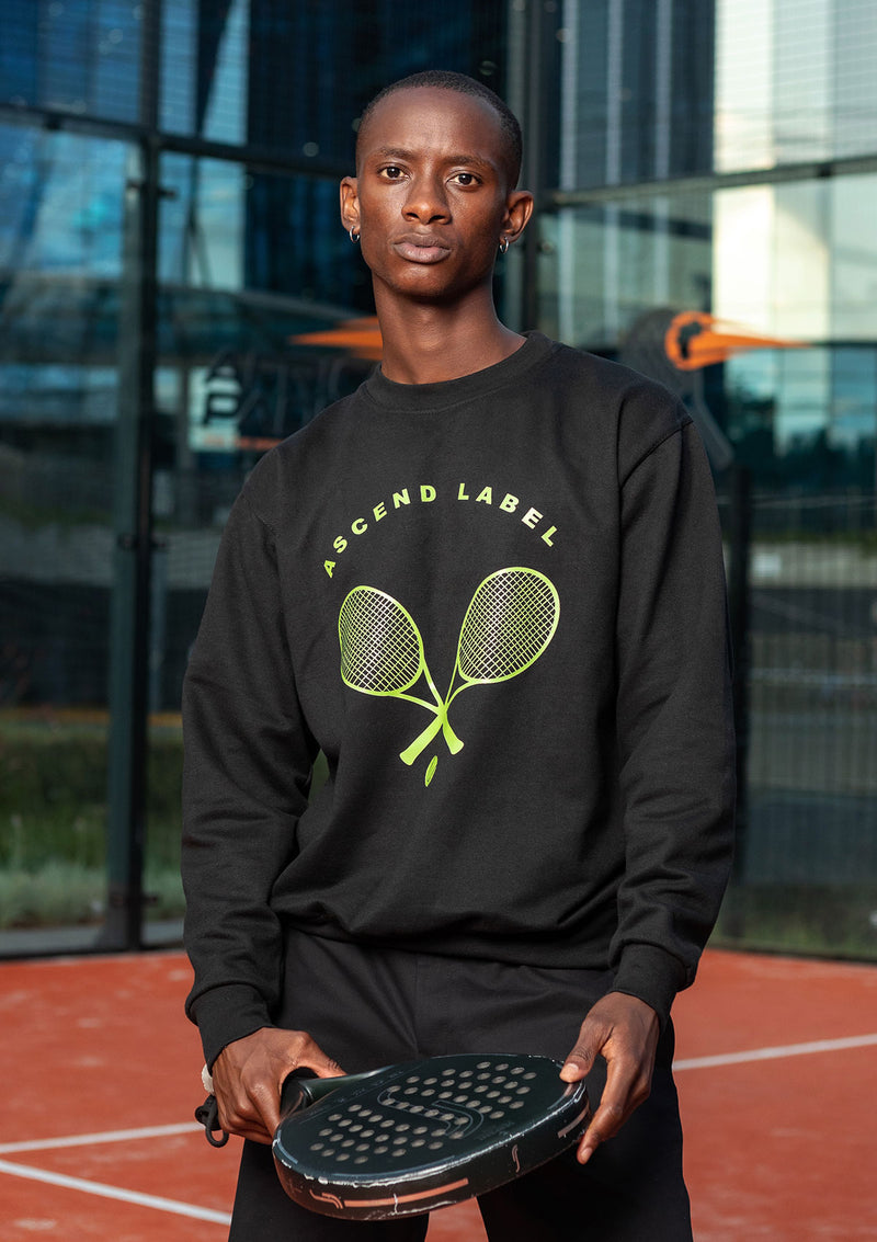 Black Tennis Sweater